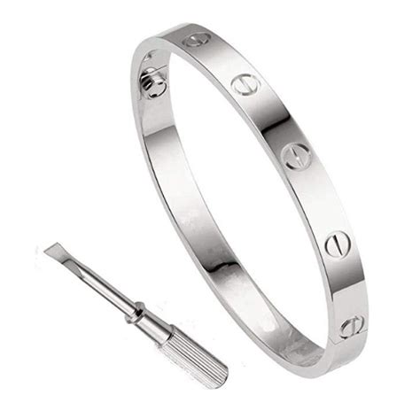 cartier love bracelet silver dupe